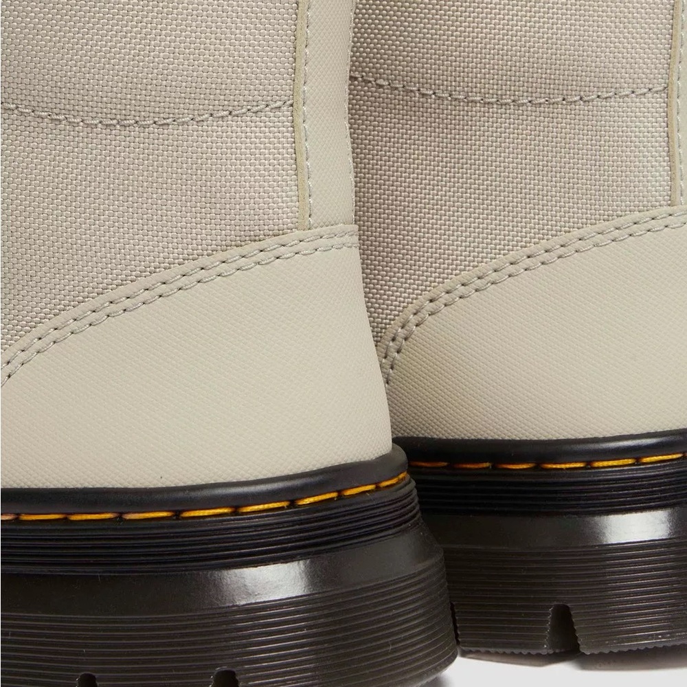 Dr Doc Martens Womens Air Wair Taupe Lace Up Combat Boots Size 8 NEW - Picture 7 of 11